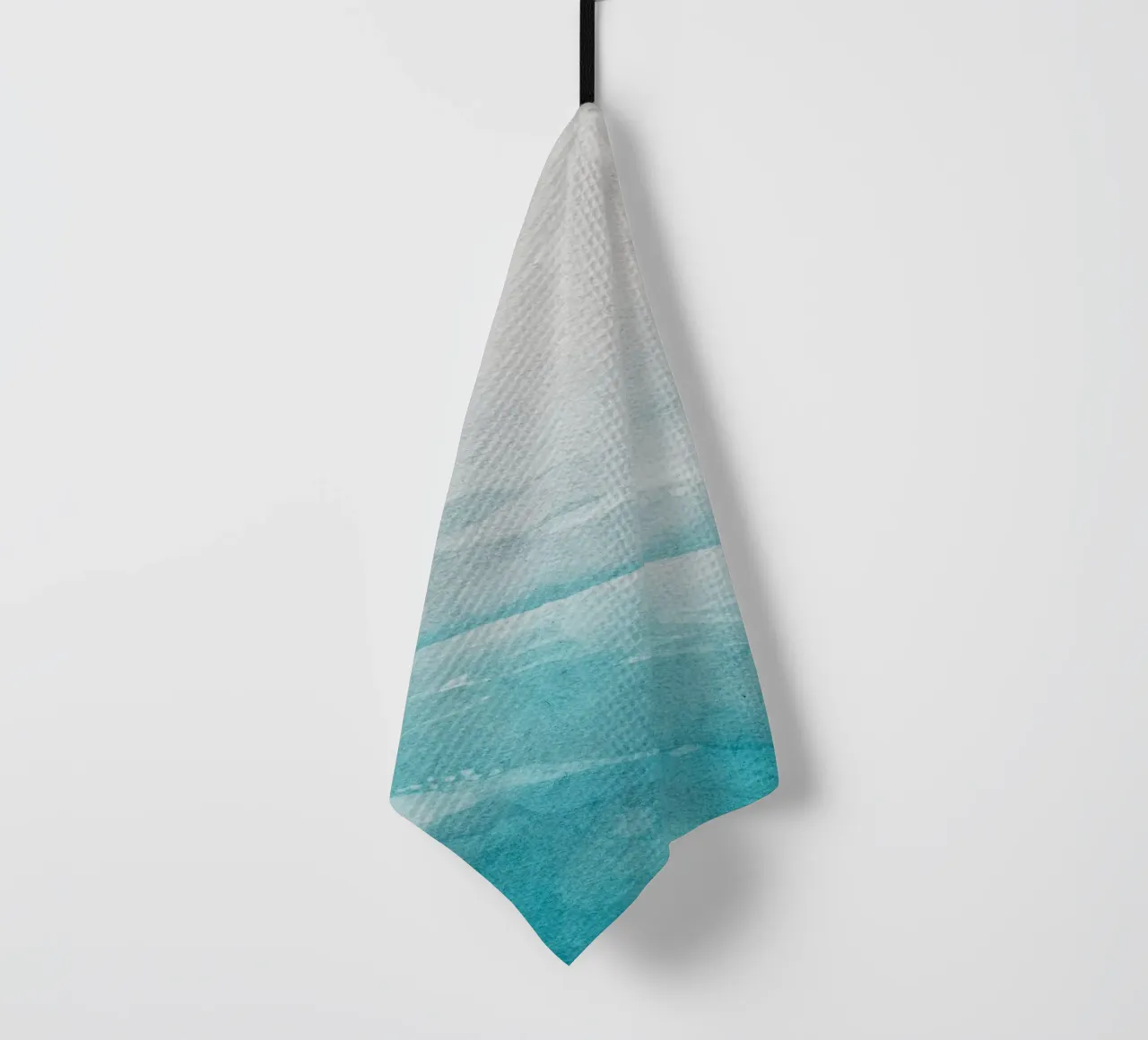 Acquerello astratto sull'oceano - Gradiente blu costiero, Ar... canovaccio da cucina da ClubArt