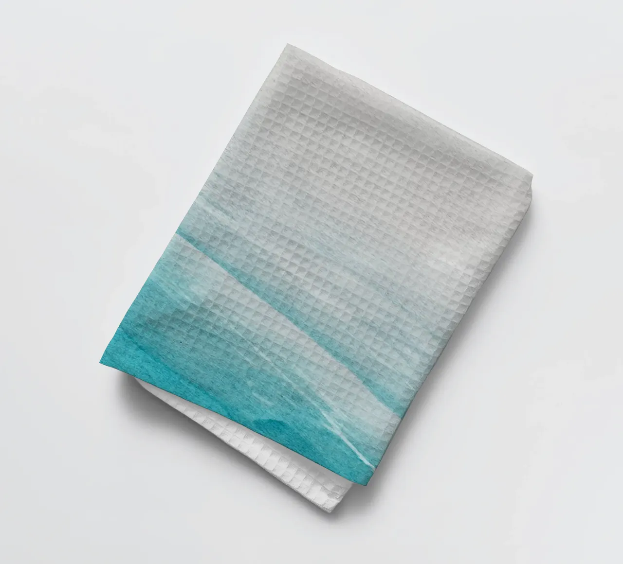 Acquerello astratto sull'oceano - Gradiente blu costiero, Ar... canovaccio da cucina da ClubArt