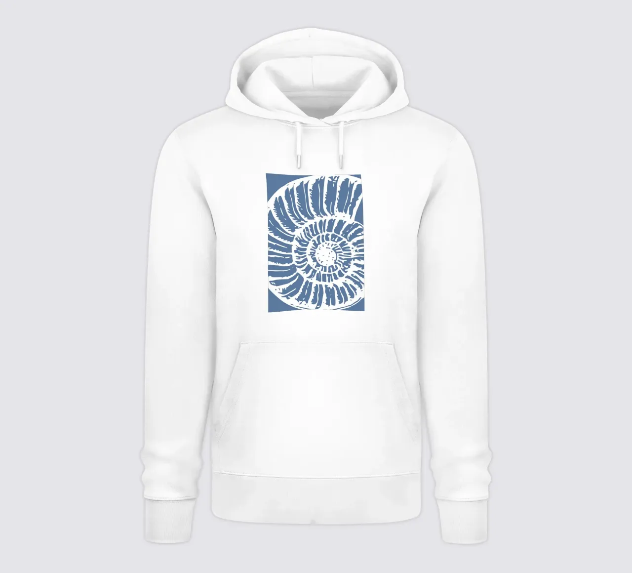 Ammonite Fossil Print - Coastal Blue, Ancient Ocean Art sudadera con capucha de ClubArt