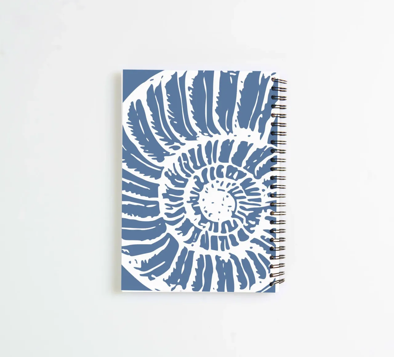 Ammonite Fossil Print - Coastal Blue, Ancient Ocean Art spiral notebook by ClubArt