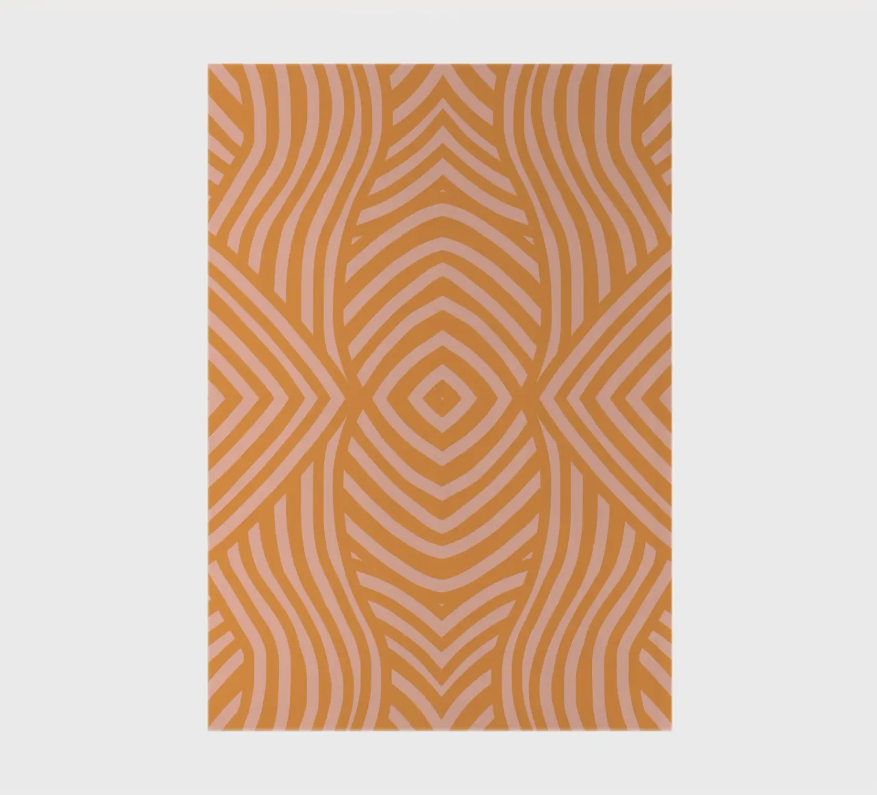 Symmetrical burnt umber pattern notebook by Little Dean