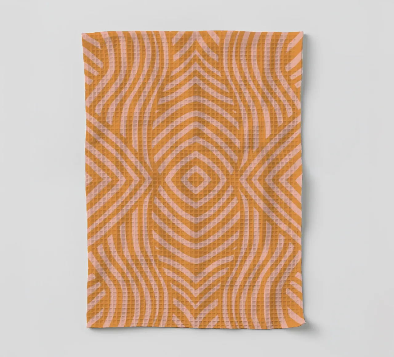 Motif symétrique terre d'ombre brûlée torchon de Little Dean