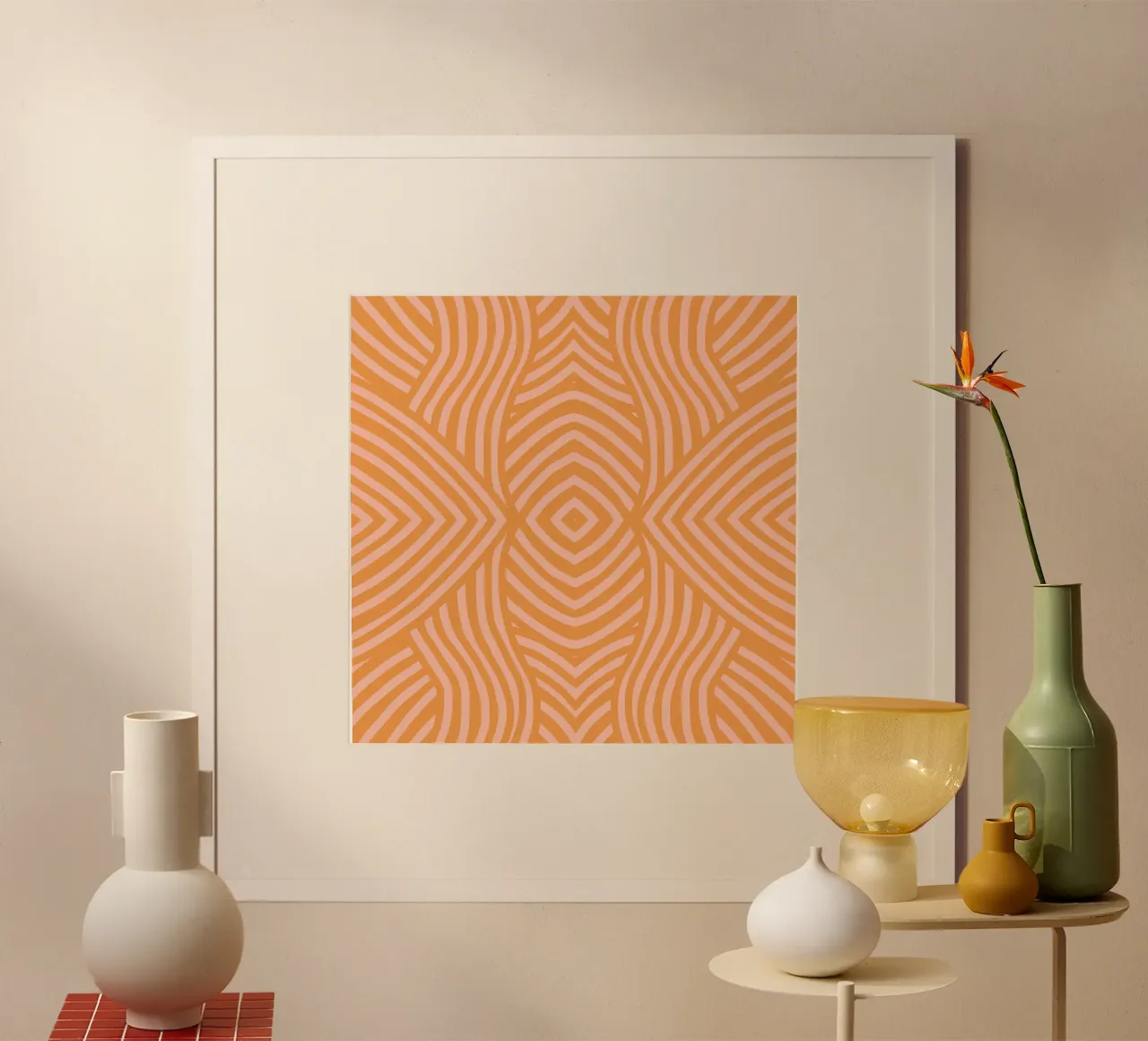 Symmetrical burnt umber pattern hahnemühle by Little Dean