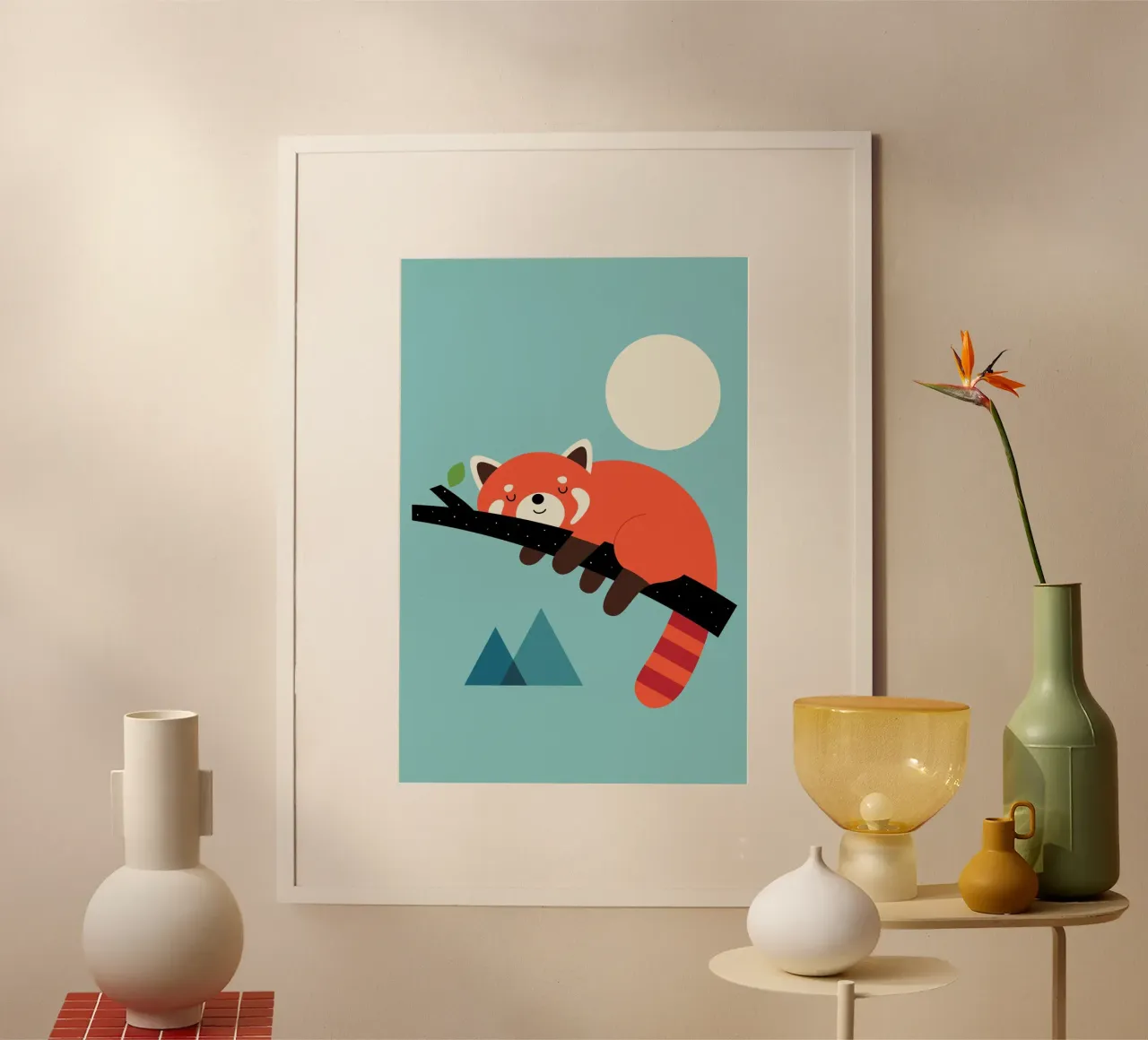 L'ora del pisolino poster con telaio in plastica da Andy Westface