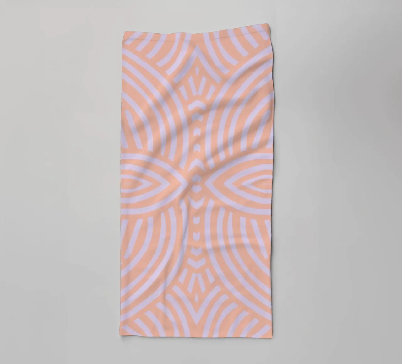 Symmetrical Pastel pink and purple stripe towel by Little Dean