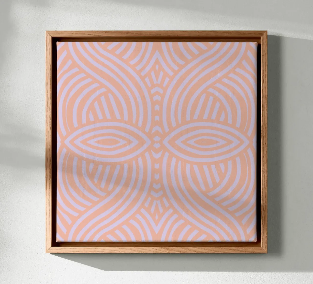 Symmetrical Pastel pink and purple stripe canvas by Little Dean
