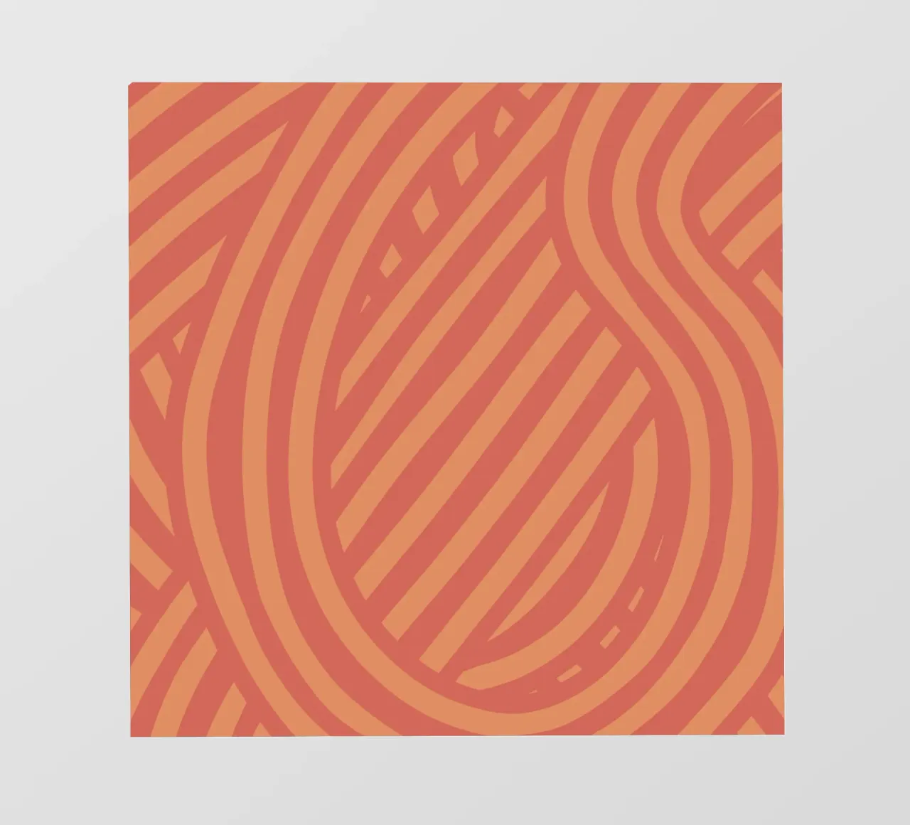 Striscia astratta rosso fuoco telo in pvc da Little Dean