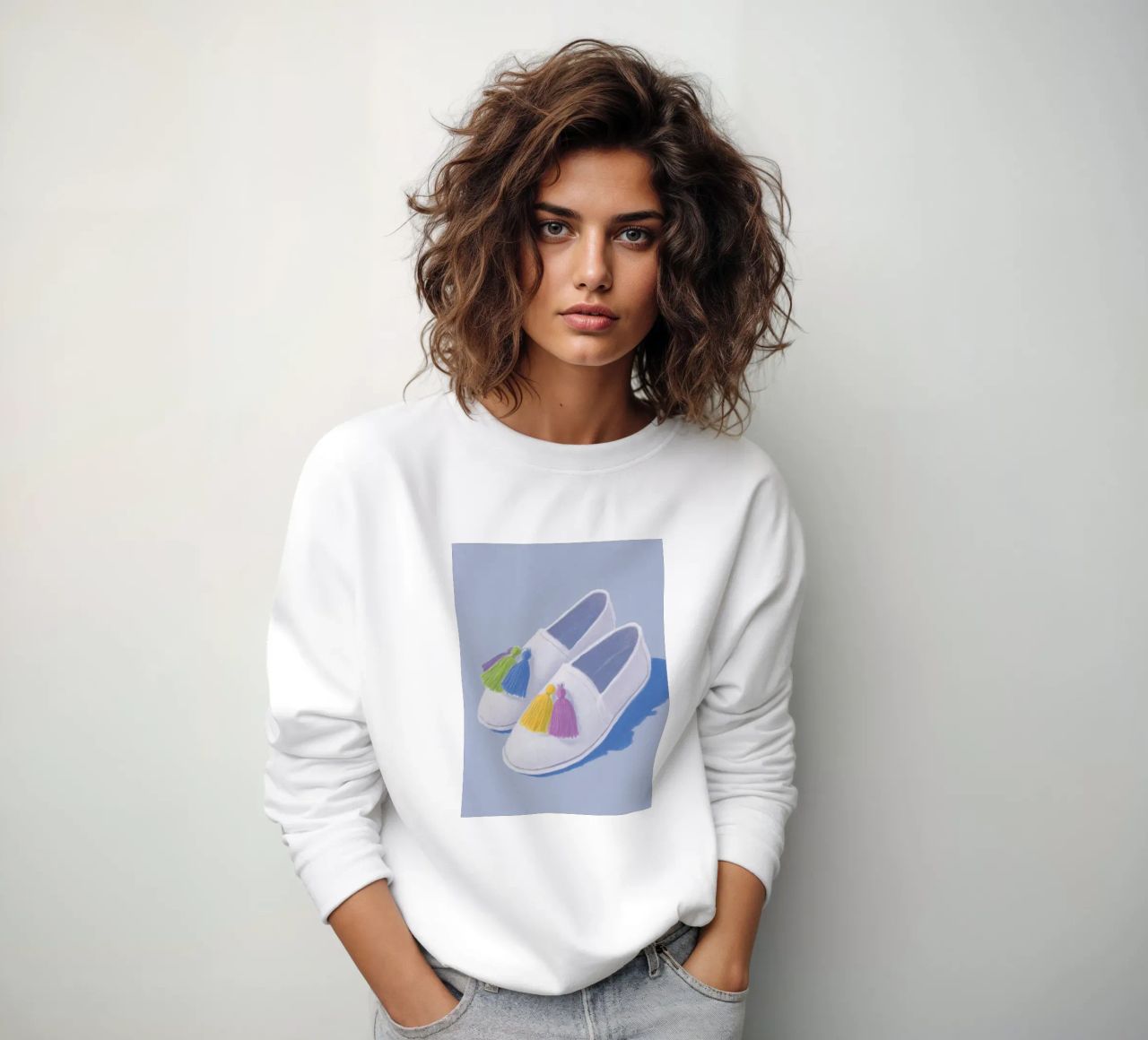 Zapatos de moda con borlas sudadera de Carinaprint