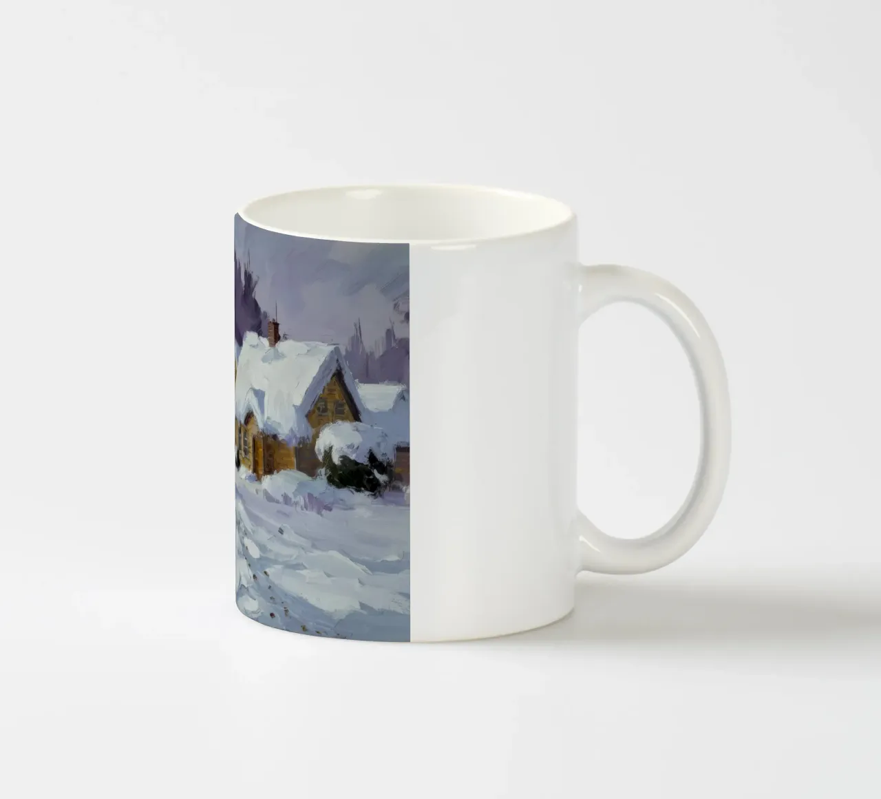 Abbraccio del sentiero invernale tazza in ceramica da Celestial Harmony