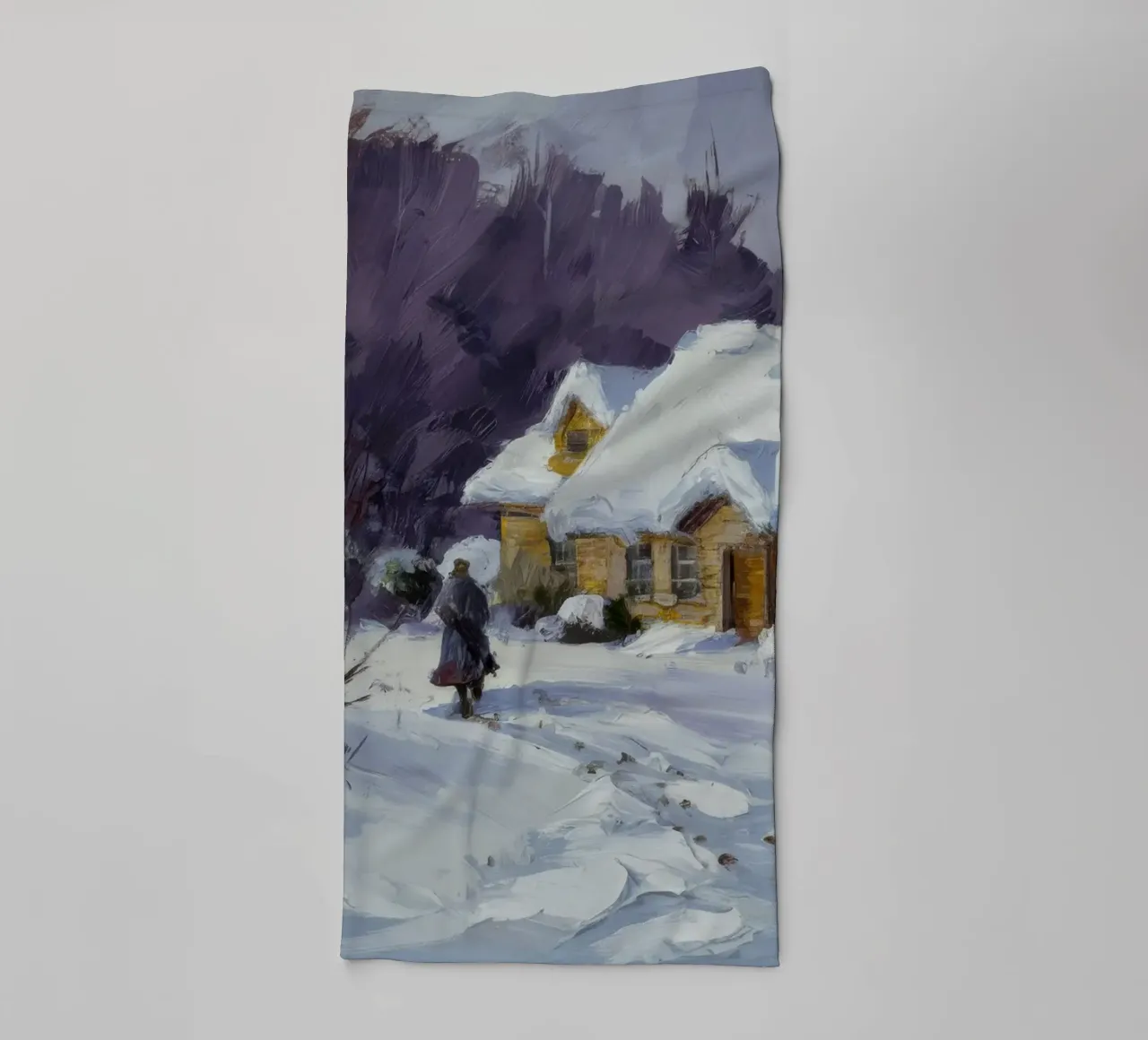 Wintry Path Embrace towel by Celestial Harmony