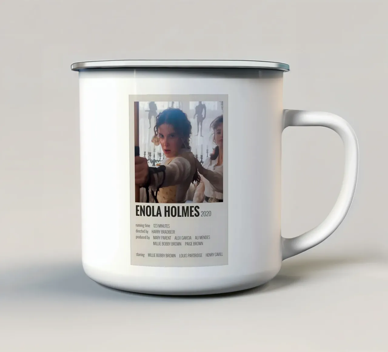 ENOLA HOLMES 2020 tazza in smalto da MVFminimalist