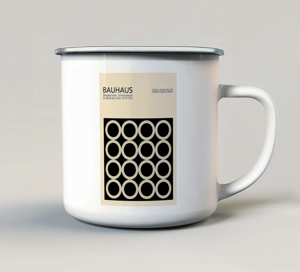Bauhaus tazza in smalto da Brooke