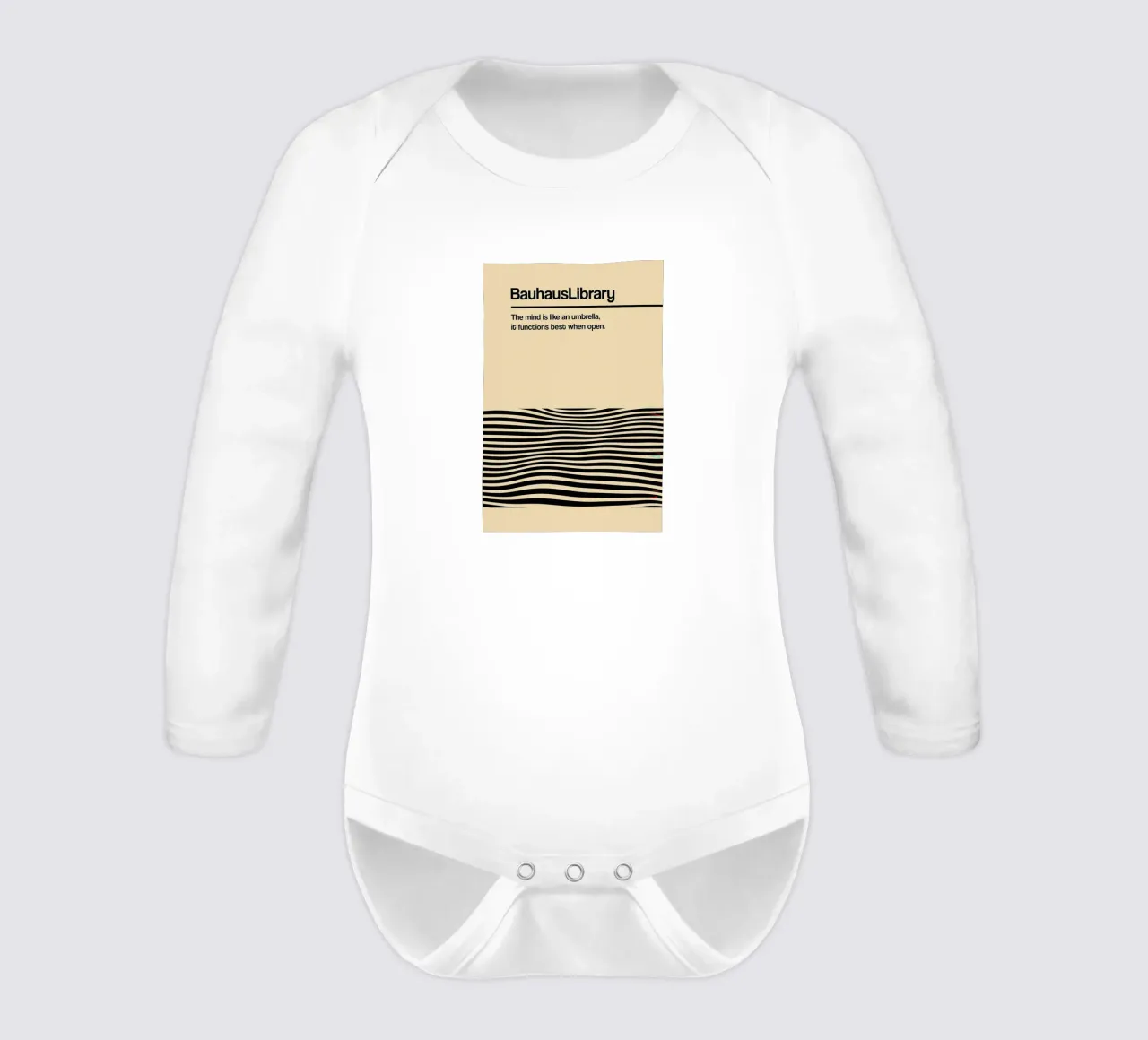 Bauhaus long-sleeve baby romper by Brooke