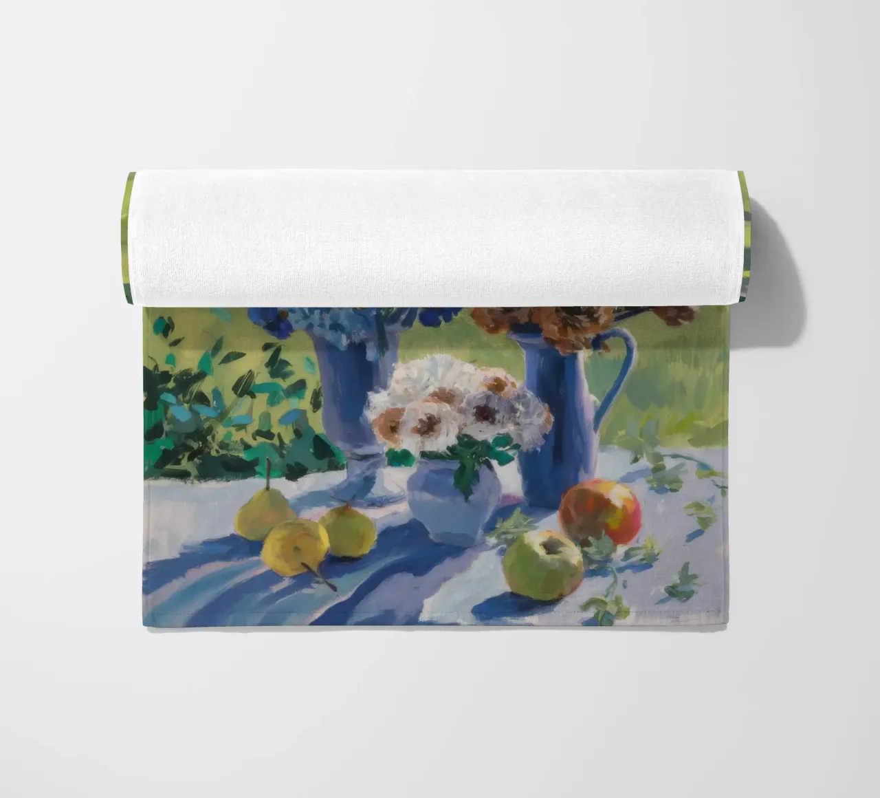 Azure Vase Radiance beach towel by Celestial Harmony
