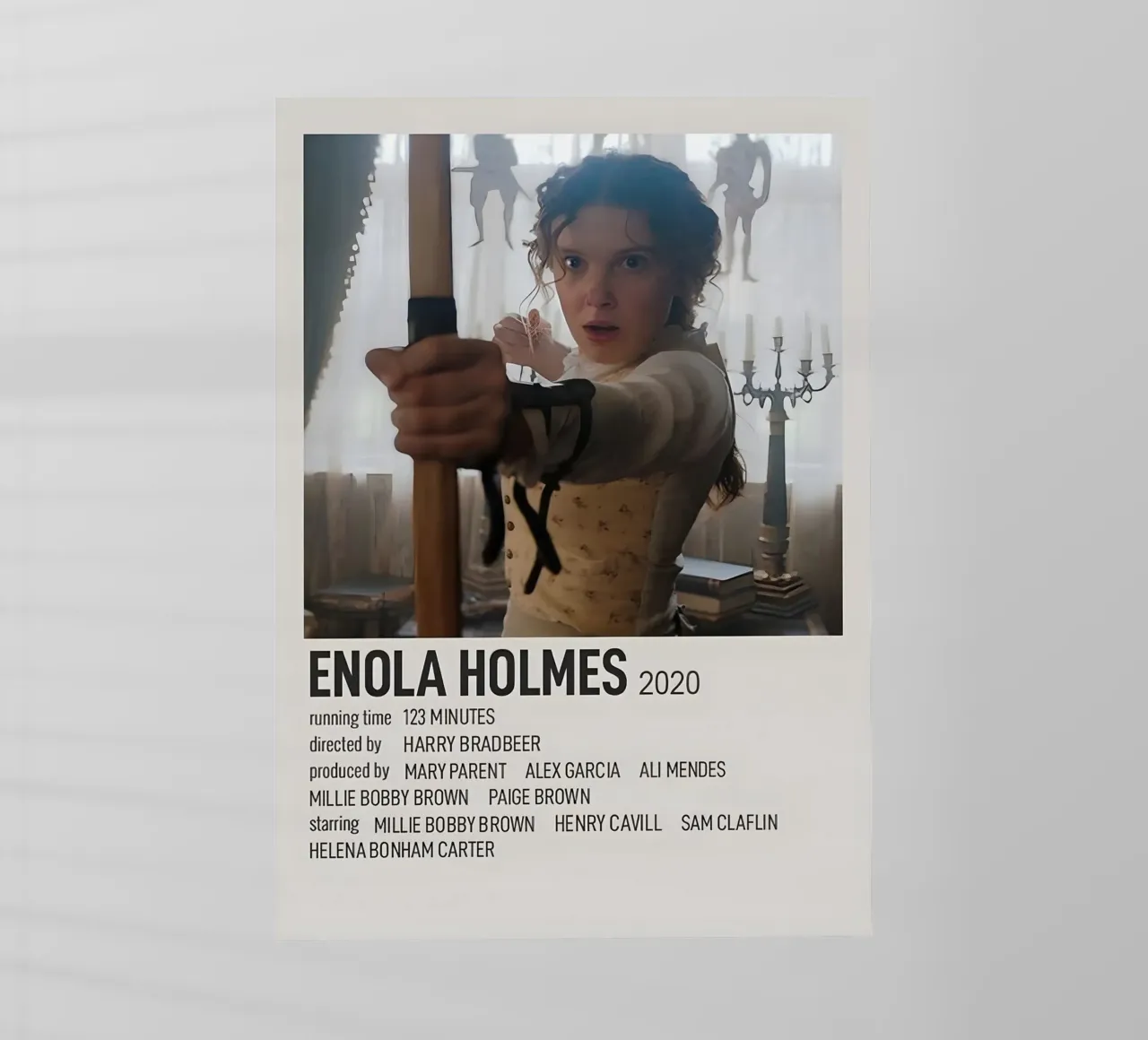 ENOLA HOLMES 2020 pellicola backlit da MVFminimalist