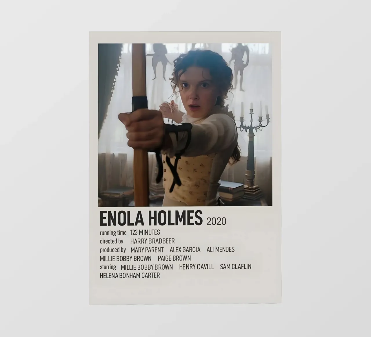ENOLA HOLMES 2020 telo in pvc da MVFminimalist