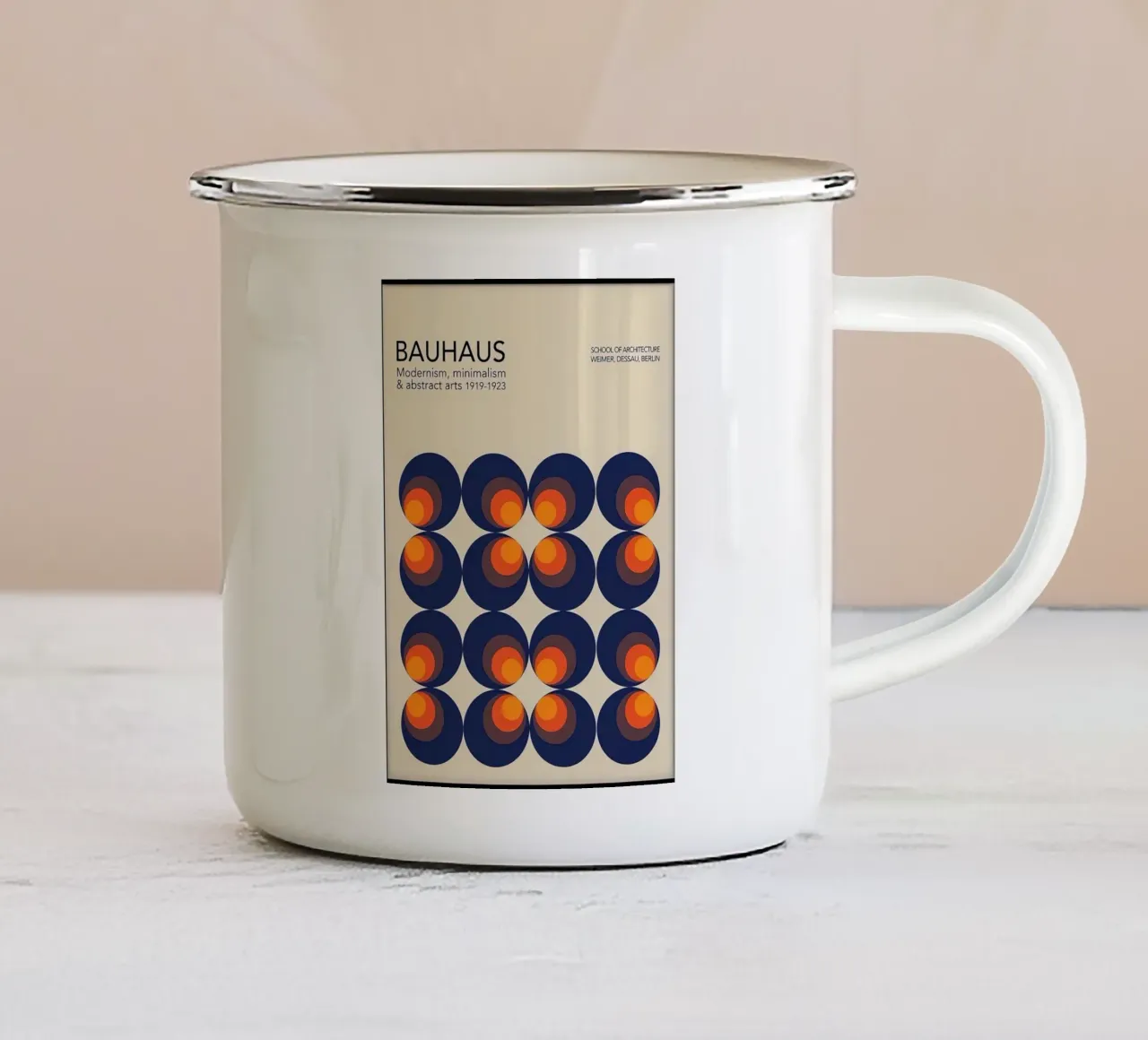 Bauhaus tazza in smalto da Brooke