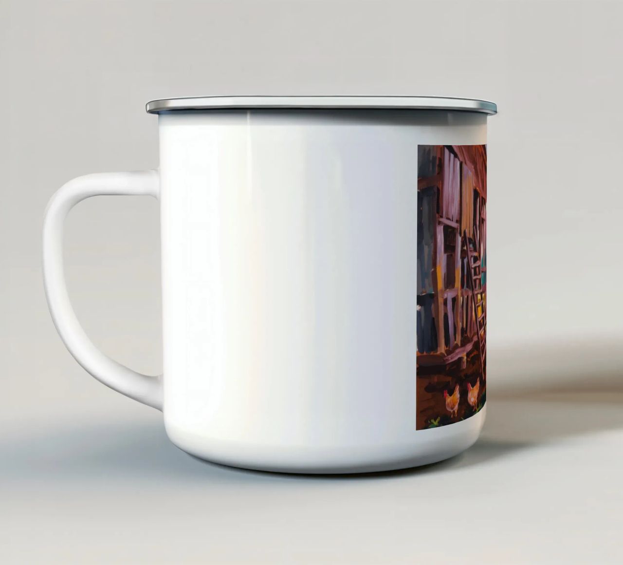 Abbraccio rustico dell'alba tazza in smalto da Celestial Harmony