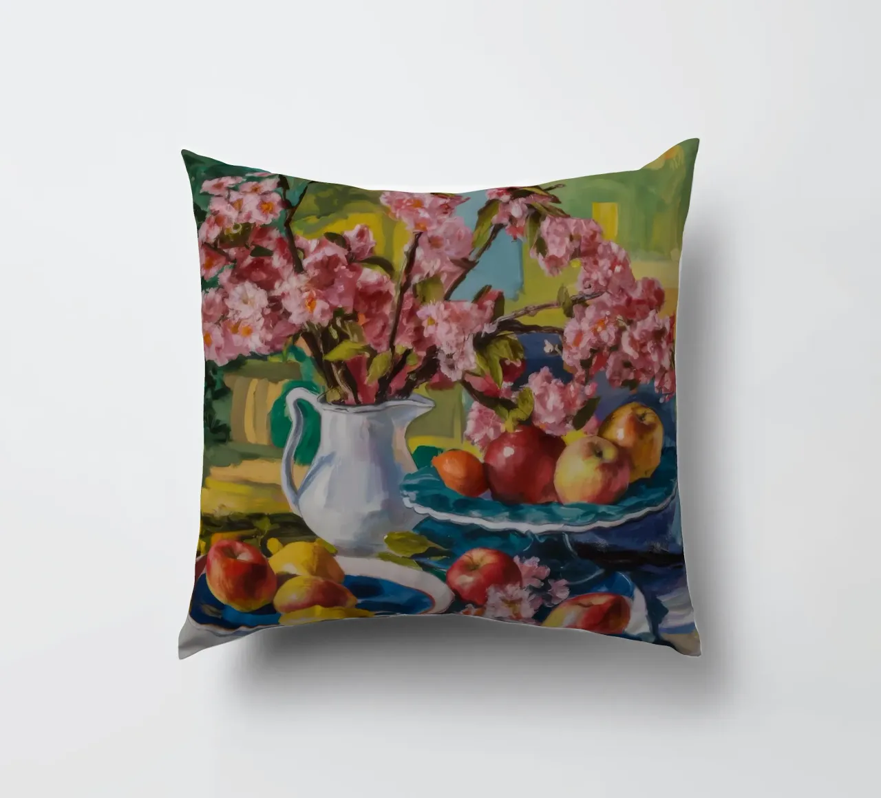 Peach Blossom Delight decorative cushion by Celestial Harmony