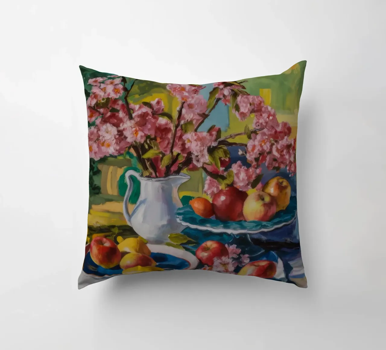 Peach Blossom Delight decorative cushion by Celestial Harmony