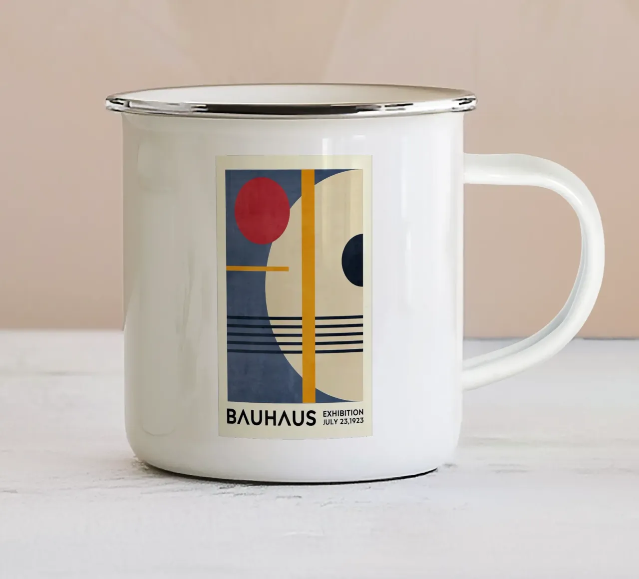 Bauhaus tazza in smalto da Brooke