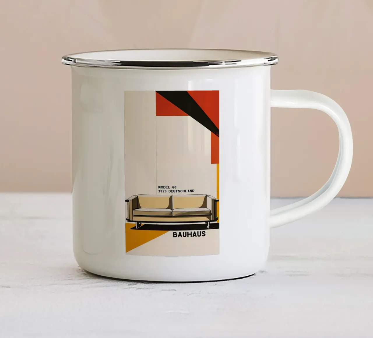 Bauhaus tazza in smalto da Brooke