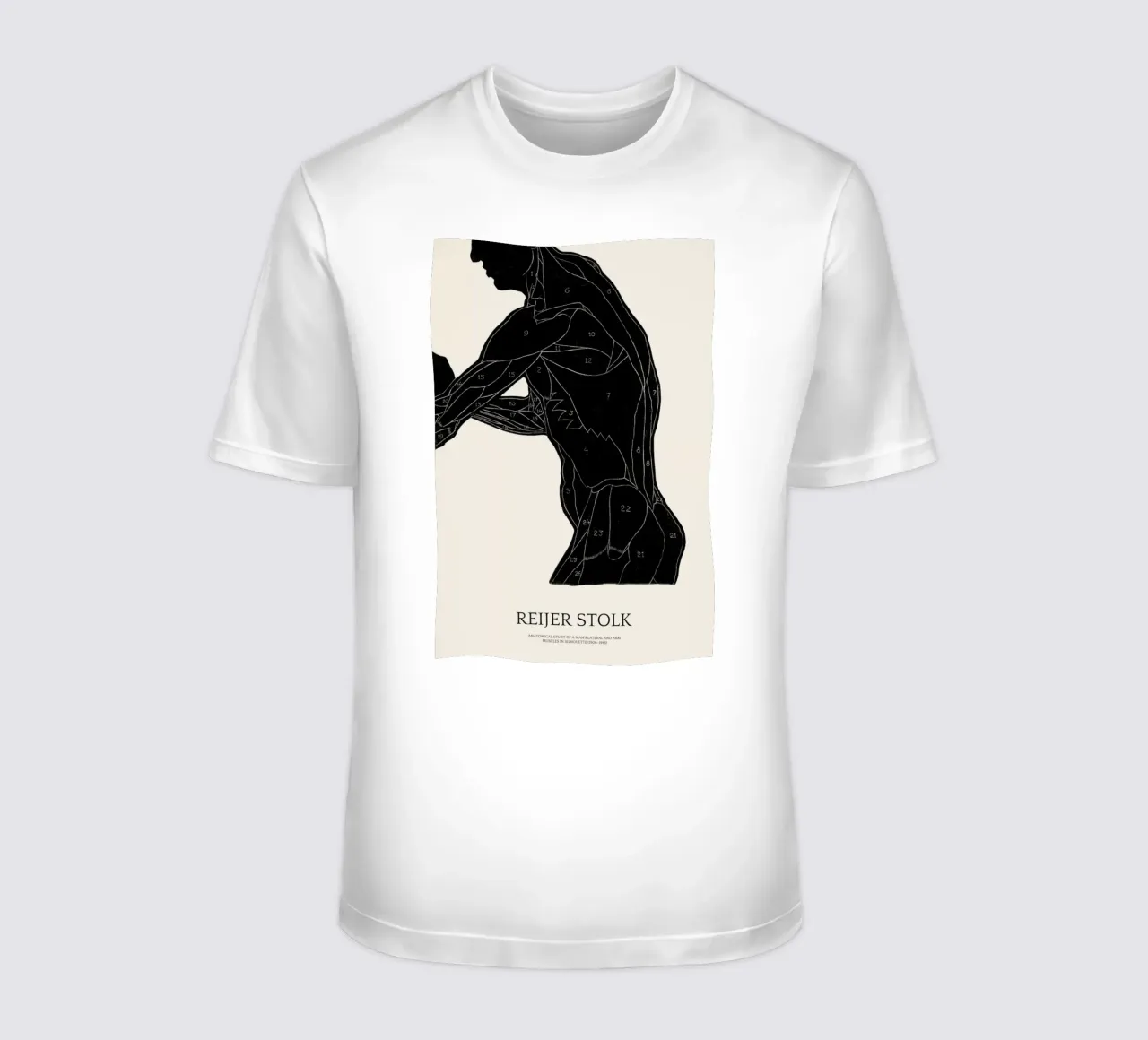 Stolk - Anatomical Study of a Man's Lateral and Arm Muscles t-shirt by Vintage by JUNIQE