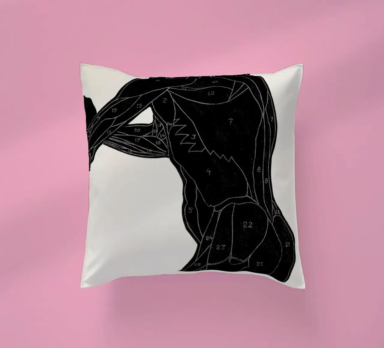 Stolk - Anatomical Study of a Man's Lateral and Arm Muscles cuscino da Vintage by JUNIQE