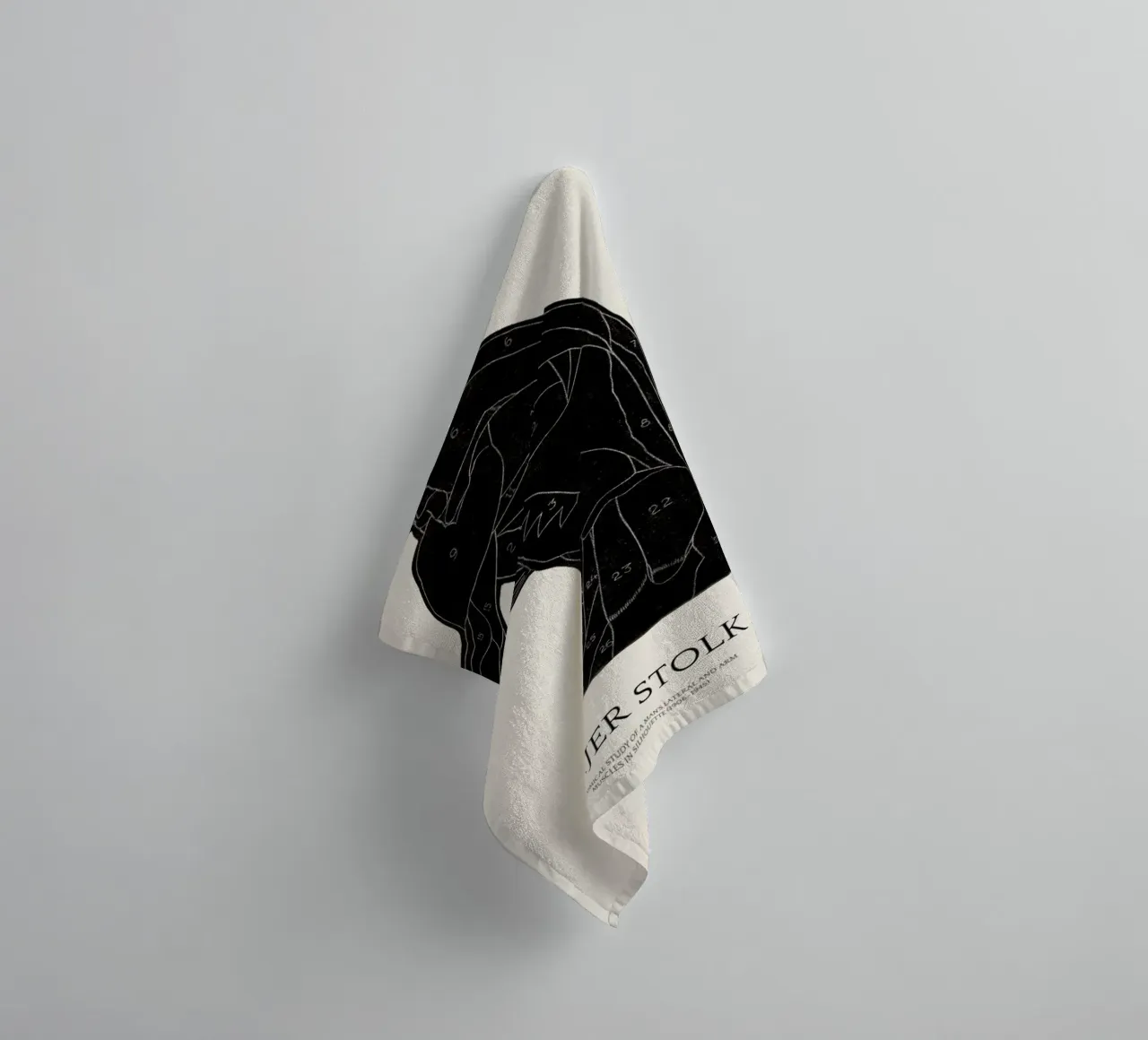 Stolk - Anatomical Study of a Man's Lateral and Arm Muscles asciugamano da bagno da Vintage by JUNIQE