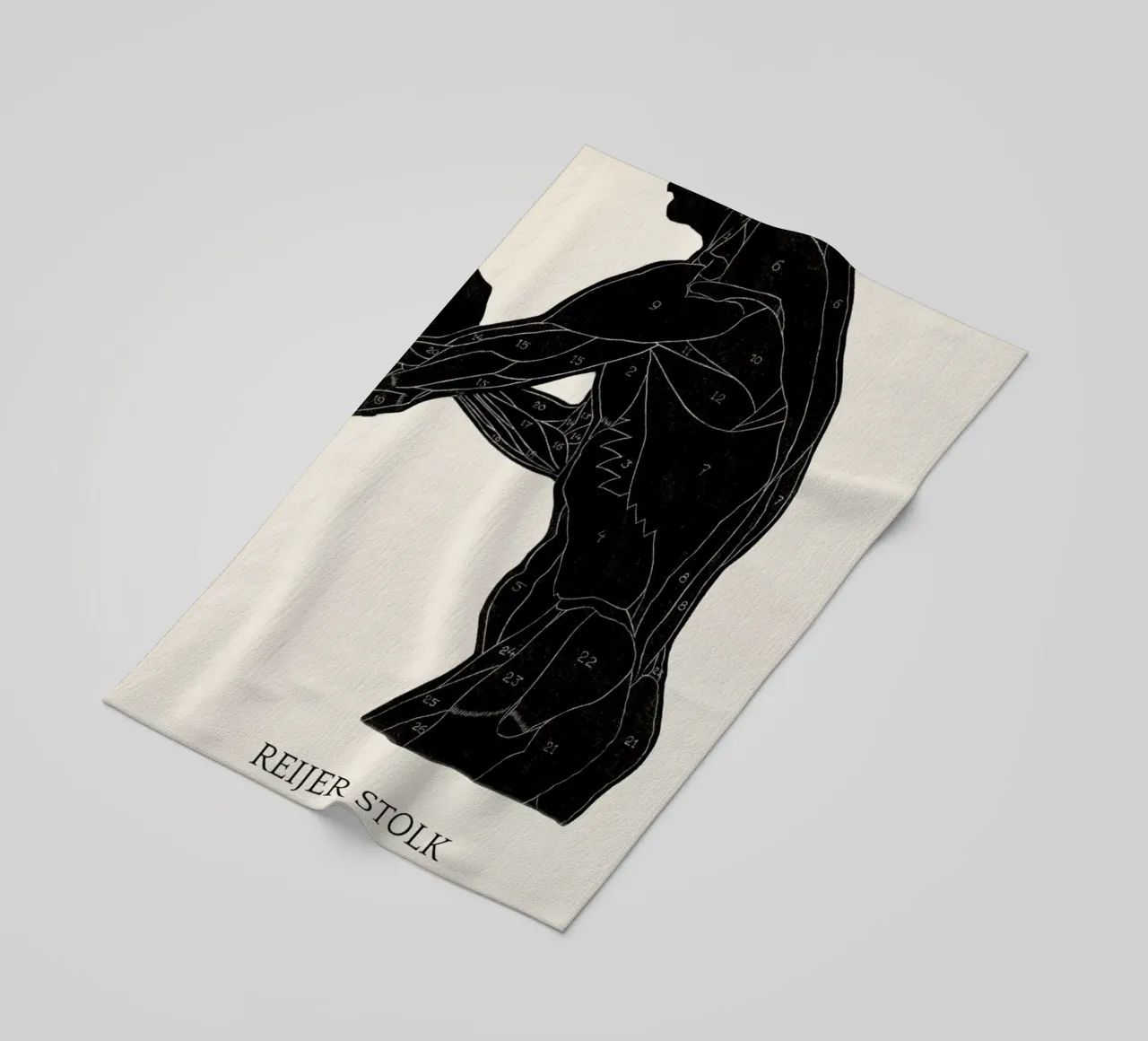 Stolk - Anatomical Study of a Man's Lateral and Arm Muscles beach towel by Vintage by JUNIQE