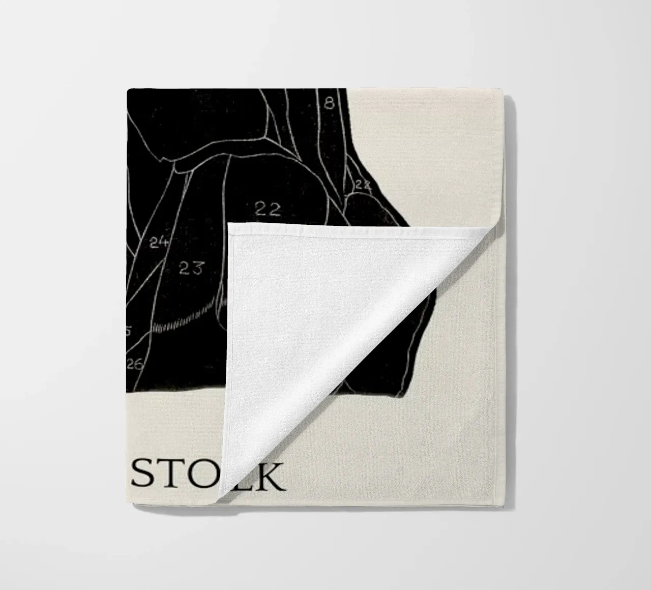 Stolk - Anatomical Study of a Man's Lateral and Arm Muscles beach towel by Vintage by JUNIQE