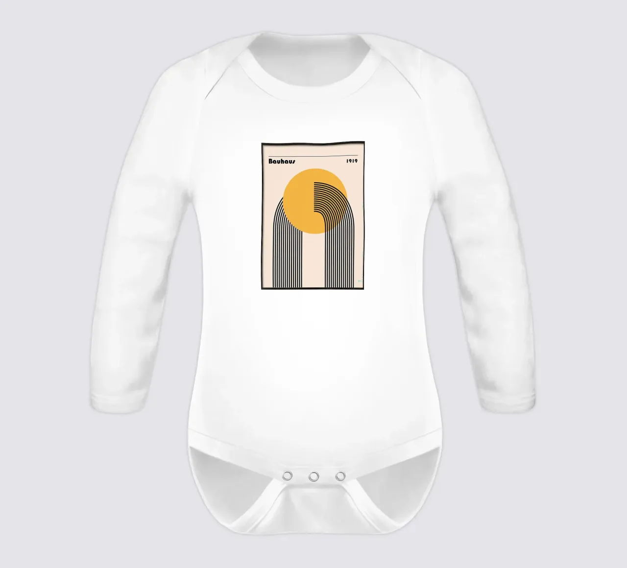 Bauhaus long-sleeve baby romper by Brooke