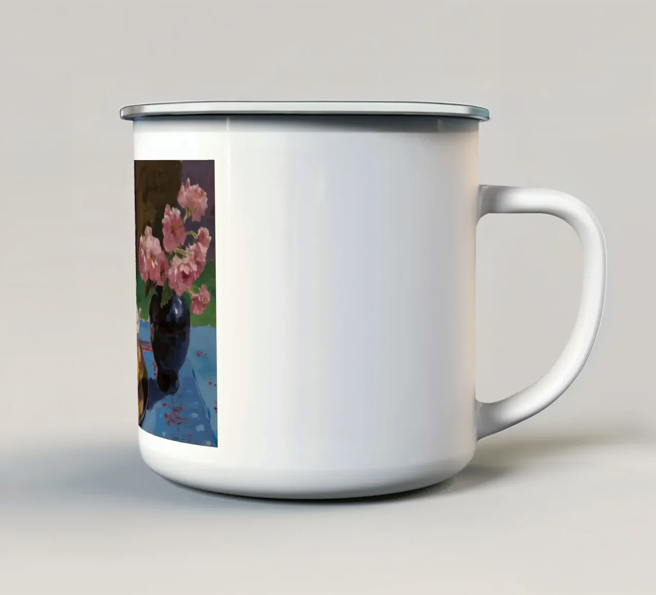 Il fascino crepuscolare delle rose tazza in smalto da Celestial Harmony