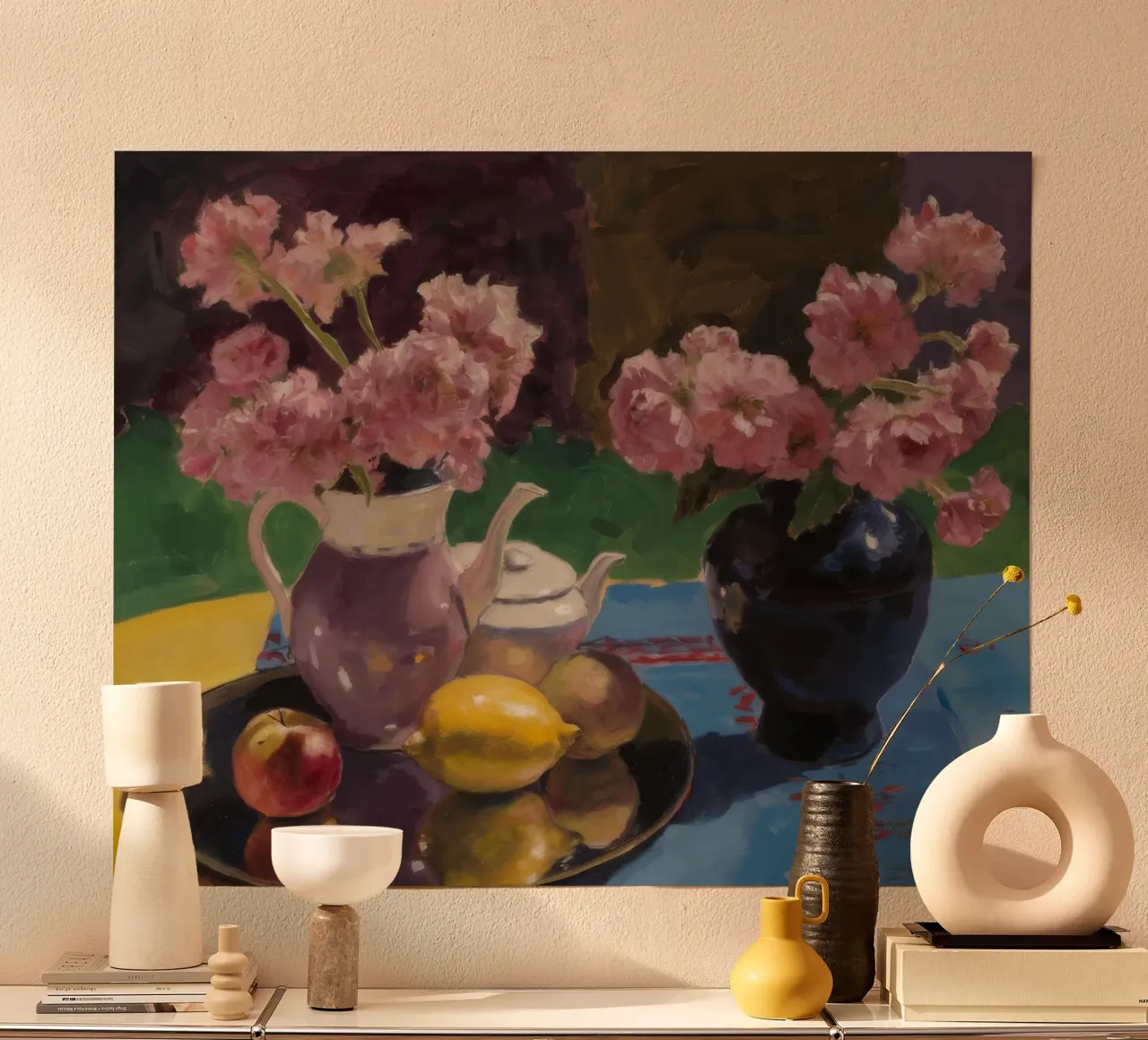 Il fascino crepuscolare delle rose poster con telaio in alluminio da Celestial Harmony