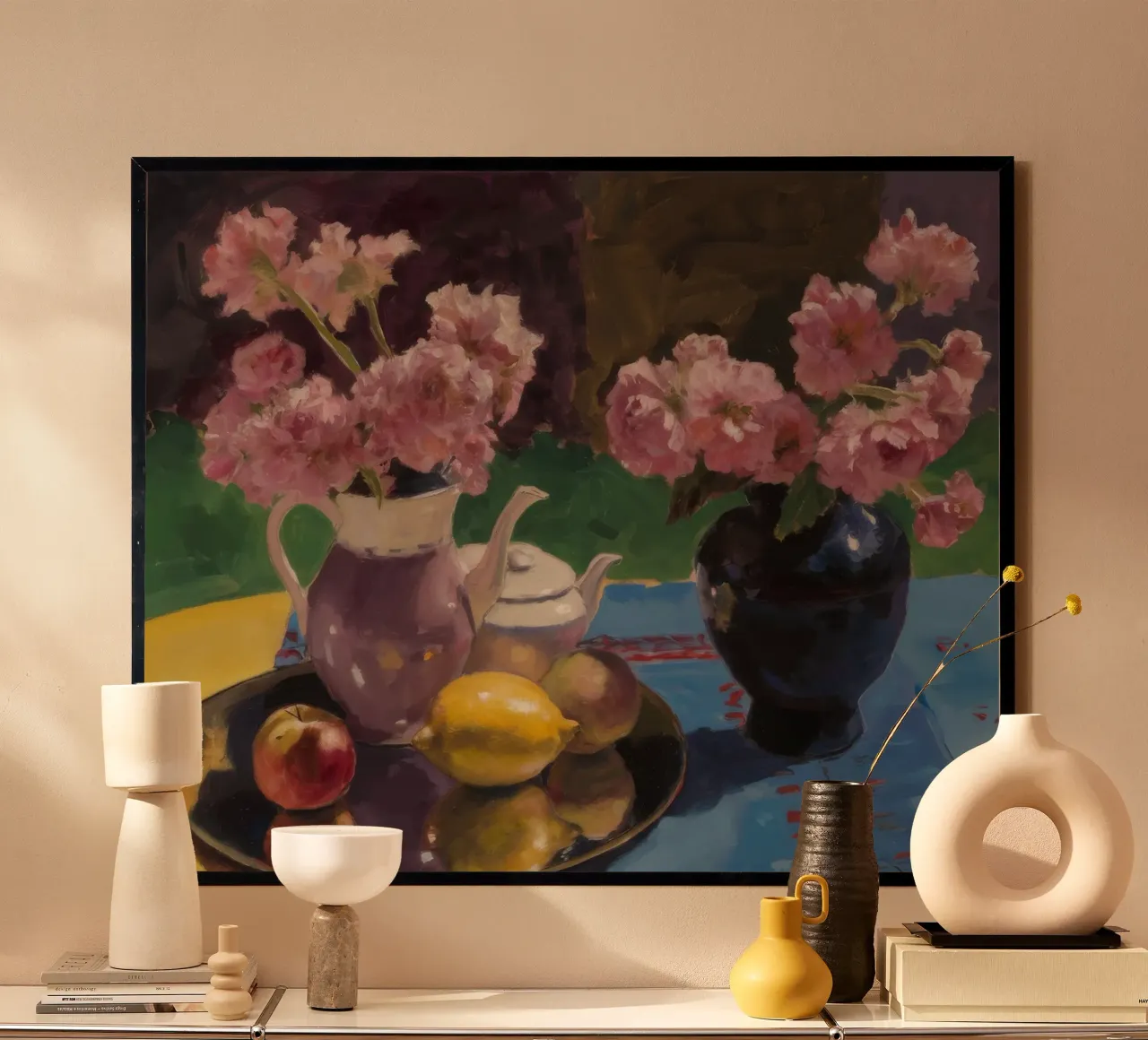 Il fascino crepuscolare delle rose poster con telaio in alluminio da Celestial Harmony