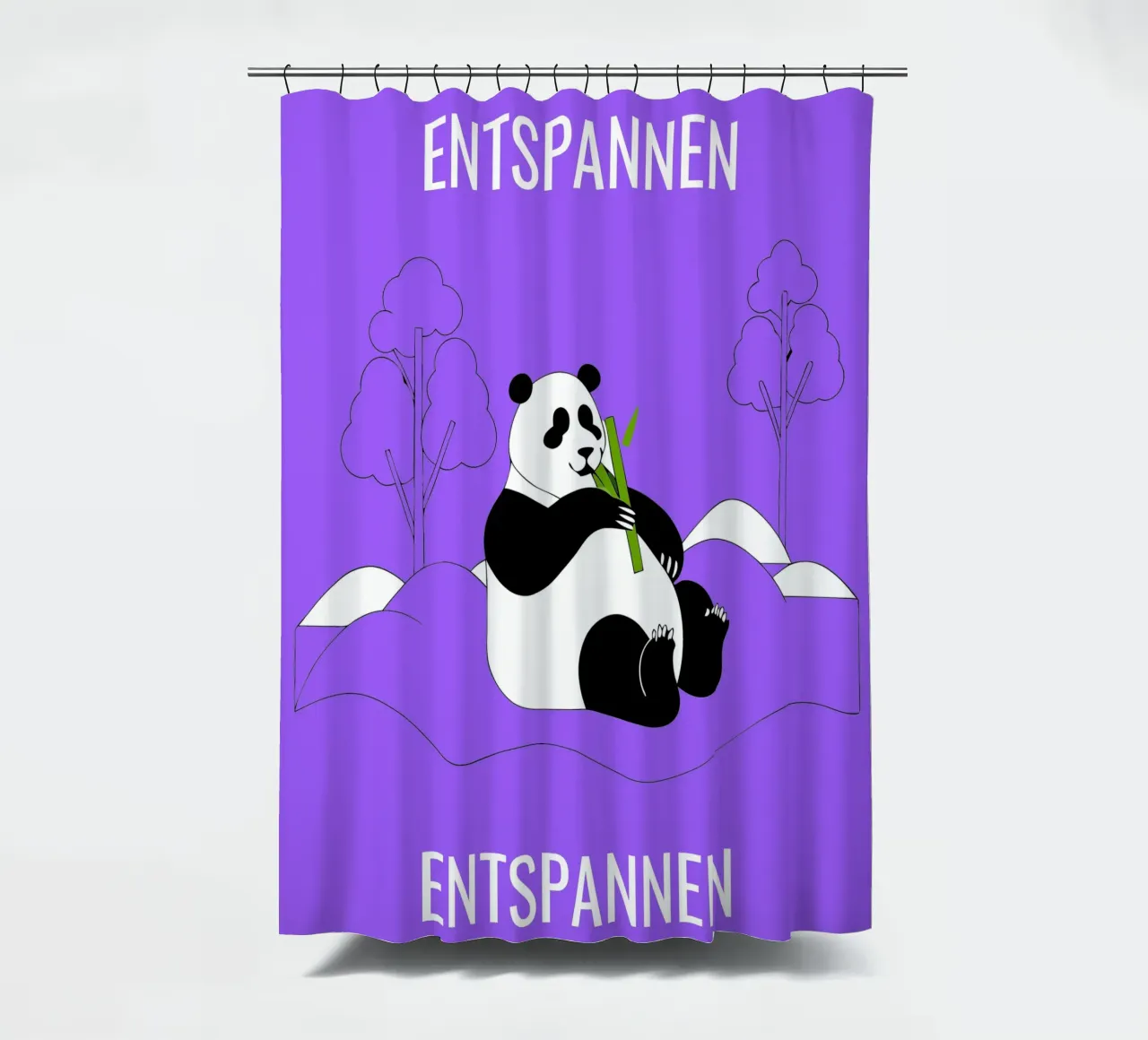 Panda Relaxing shower curtain by OUR SHOP