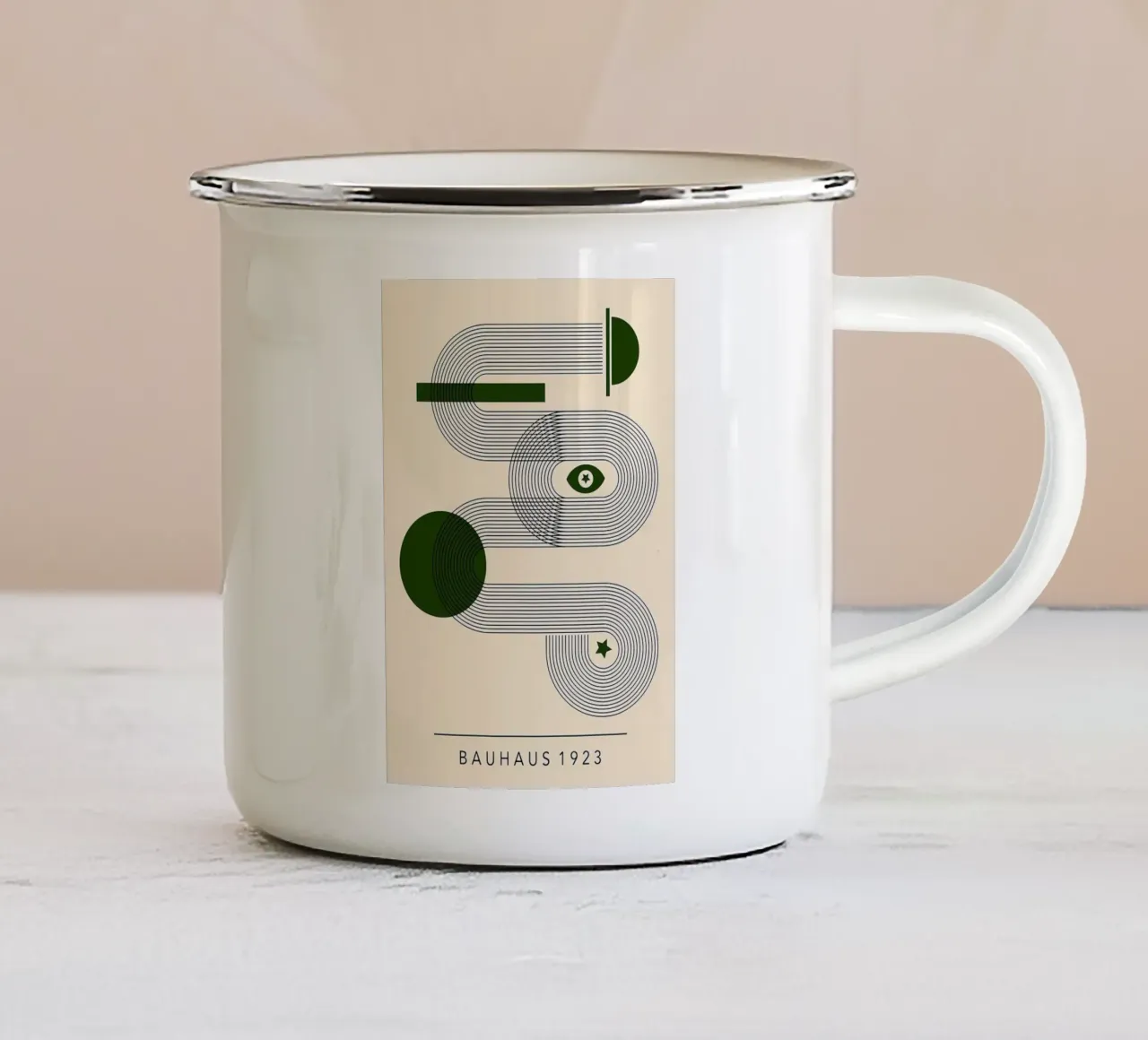 Bauhaus tazza in smalto da Brooke
