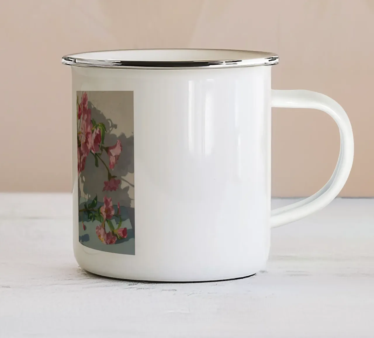 Il bacio gentile delle azalee tazza in smalto da Celestial Harmony