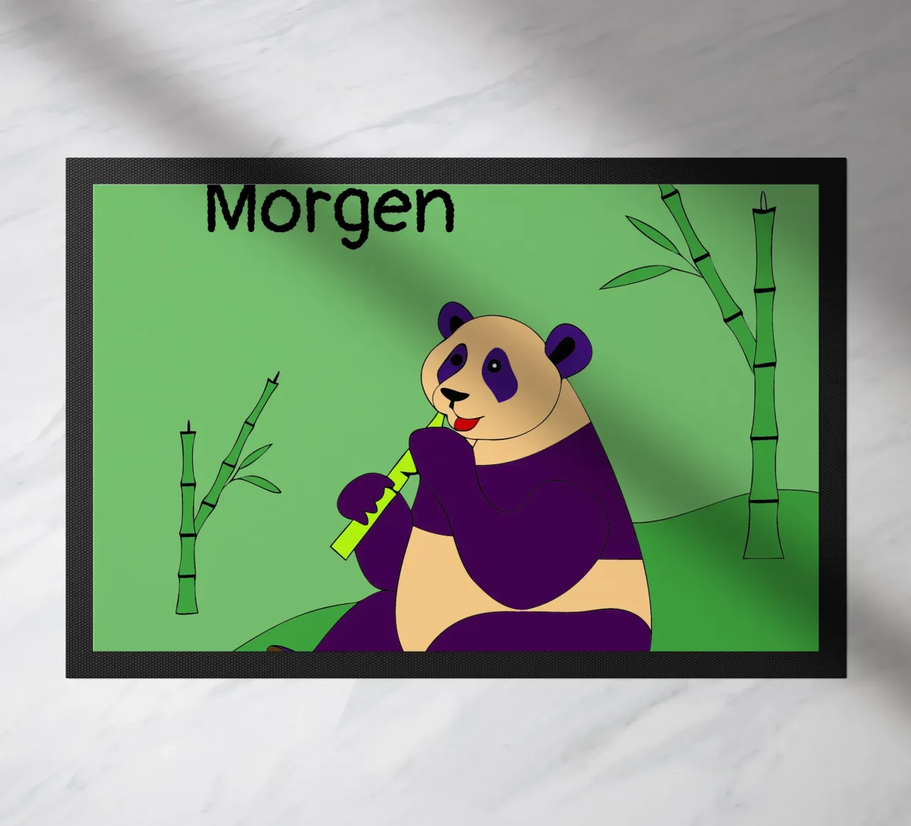 Panda isst Bambus Fußmatte von OUR SHOP