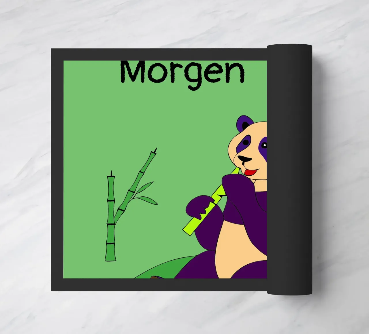 Panda eet bamboe deurmat van OUR SHOP