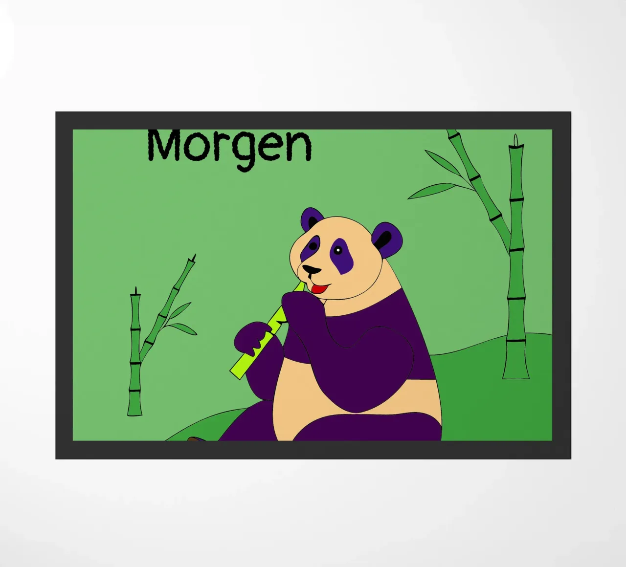 Panda eet bamboe deurmat van OUR SHOP