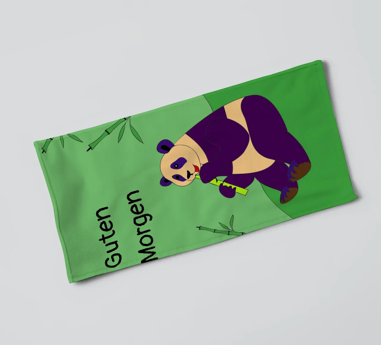 Panda eet bamboe badhanddoek van OUR SHOP