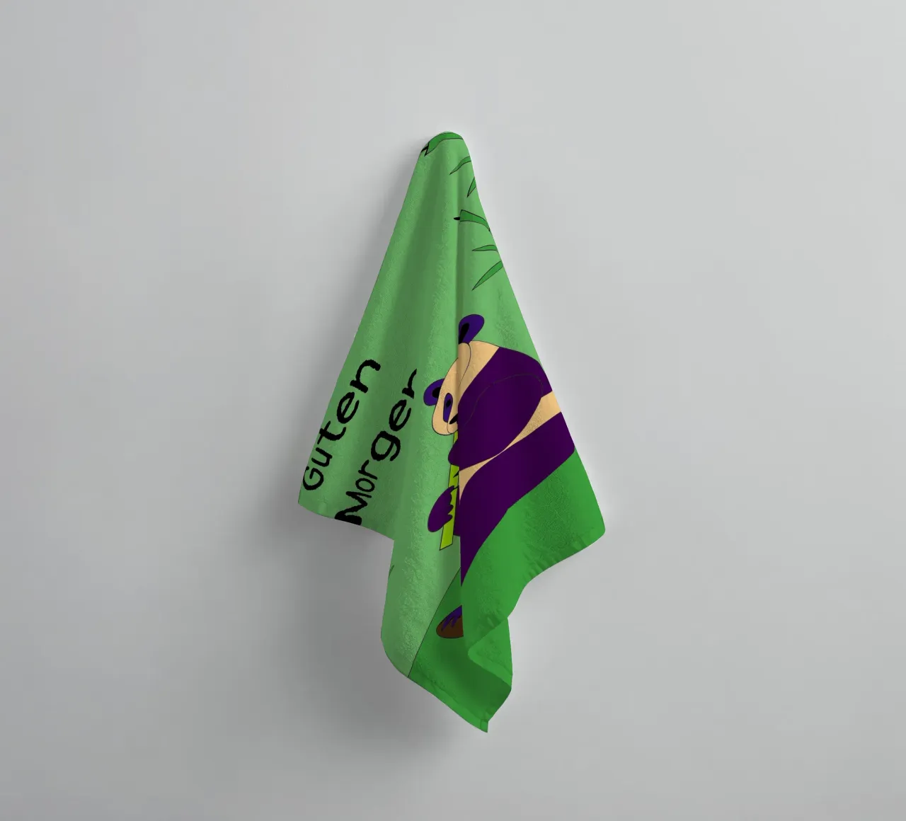 Panda eet bamboe badhanddoek van OUR SHOP