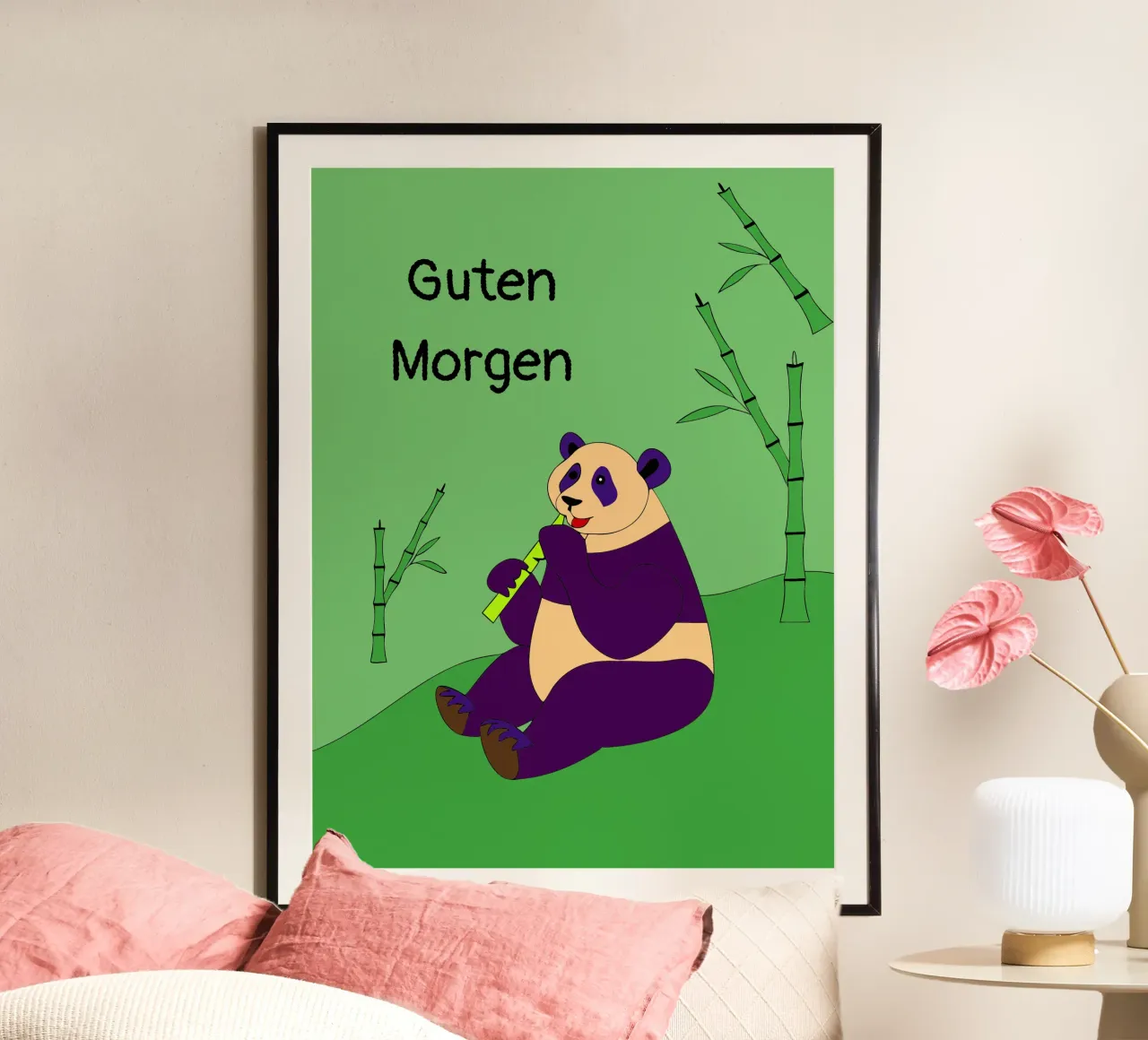 Panda eet bamboe poster van OUR SHOP