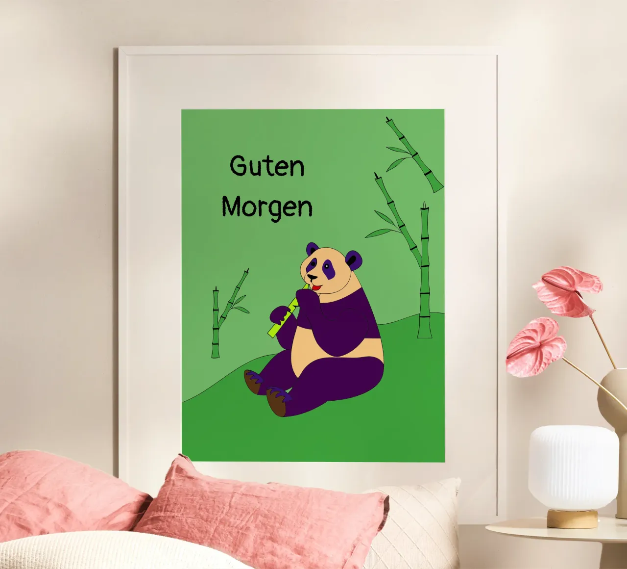 Panda eet bamboe poster van OUR SHOP