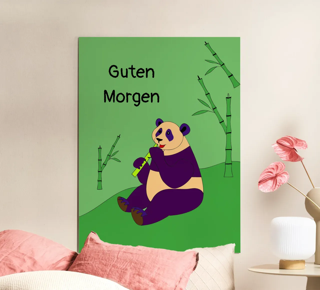 Panda eet bamboe poster van OUR SHOP