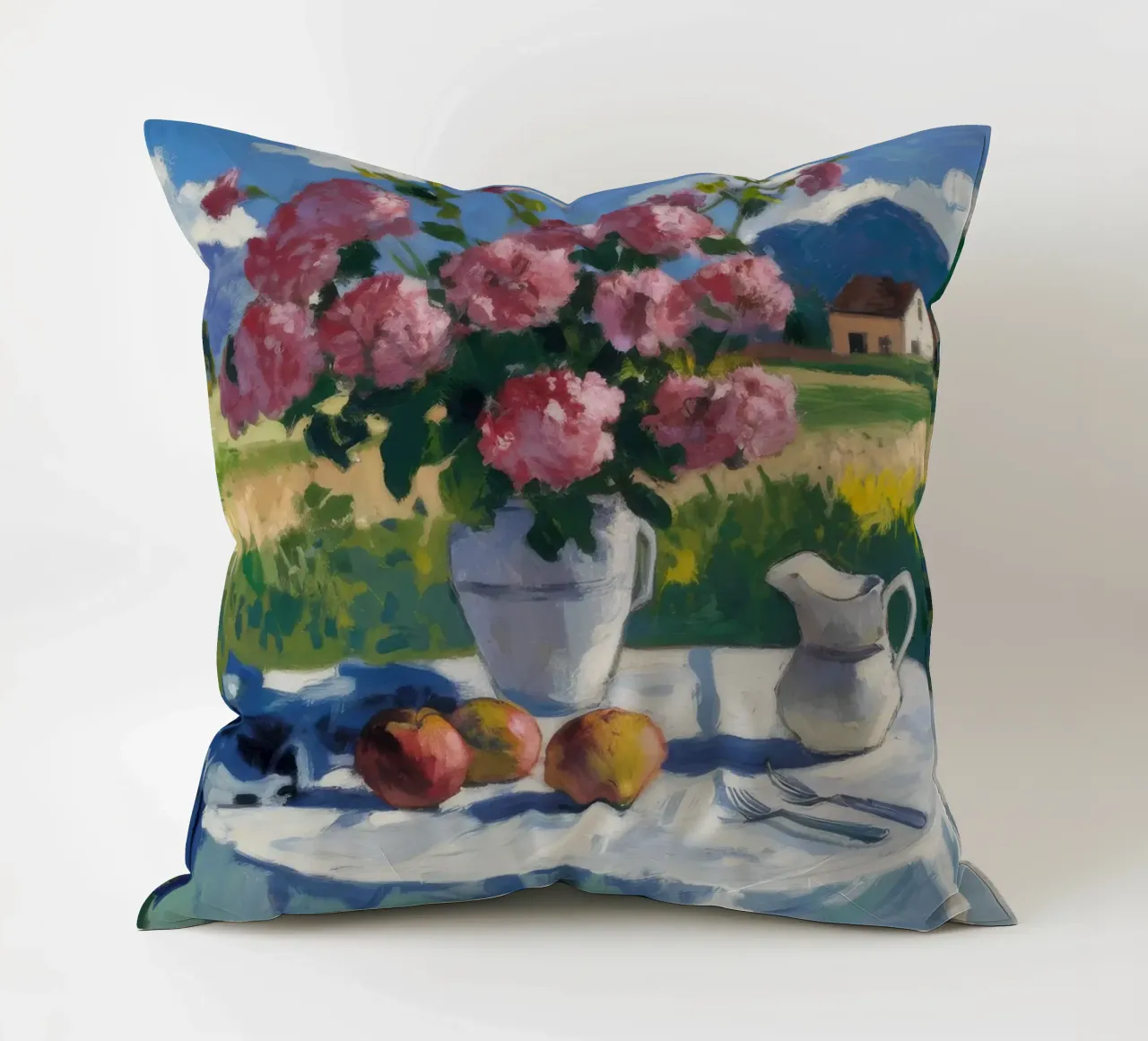 Meadow Bloom Repose decorative cushion by Celestial Harmony