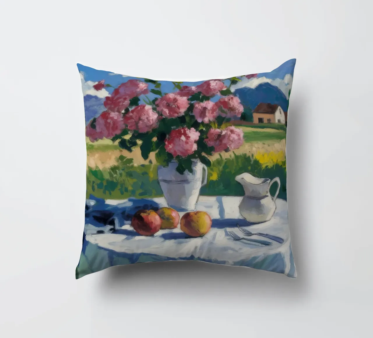 Meadow Bloom Repose decorative cushion by Celestial Harmony