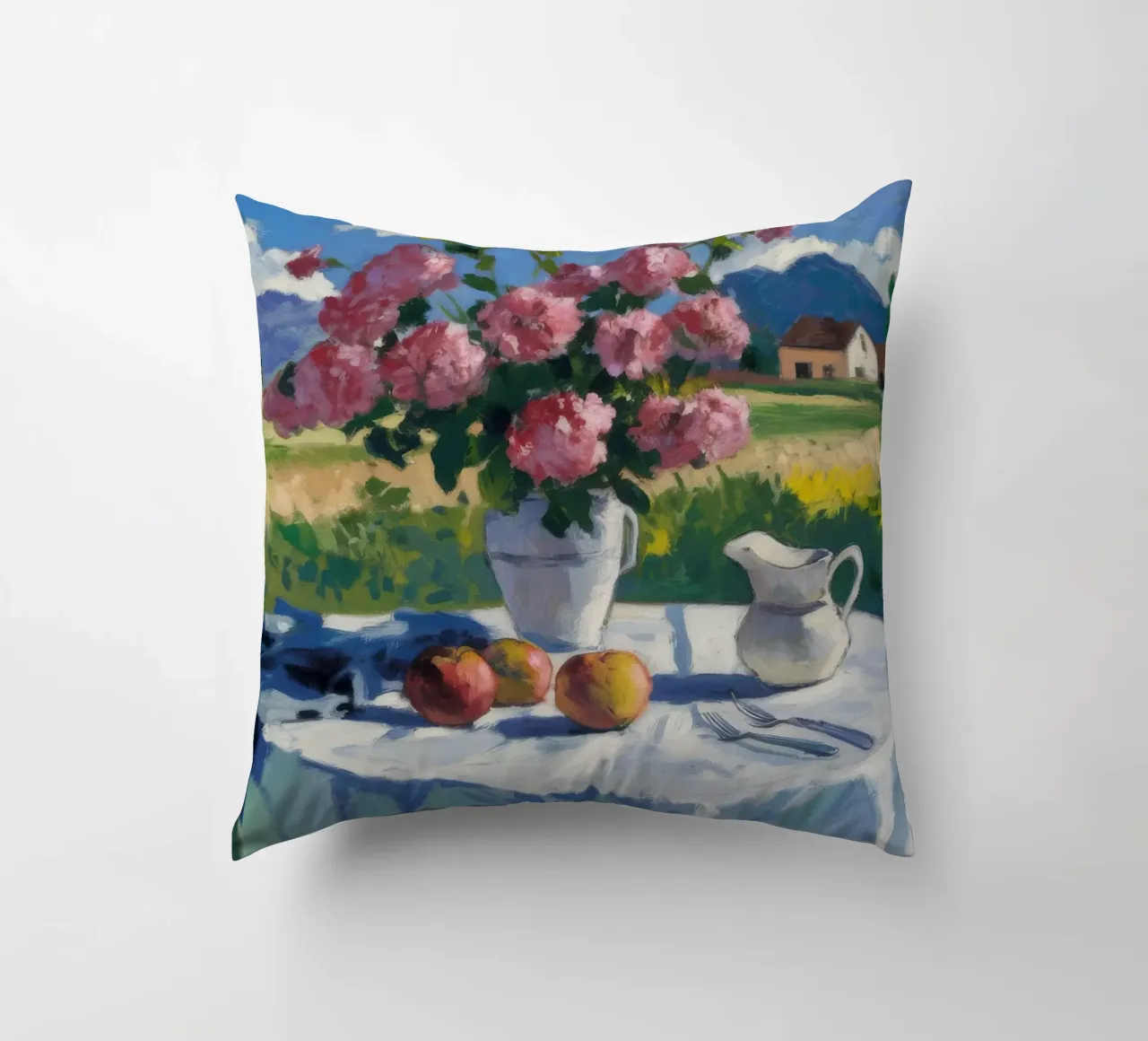 Meadow Bloom Repose decorative cushion by Celestial Harmony