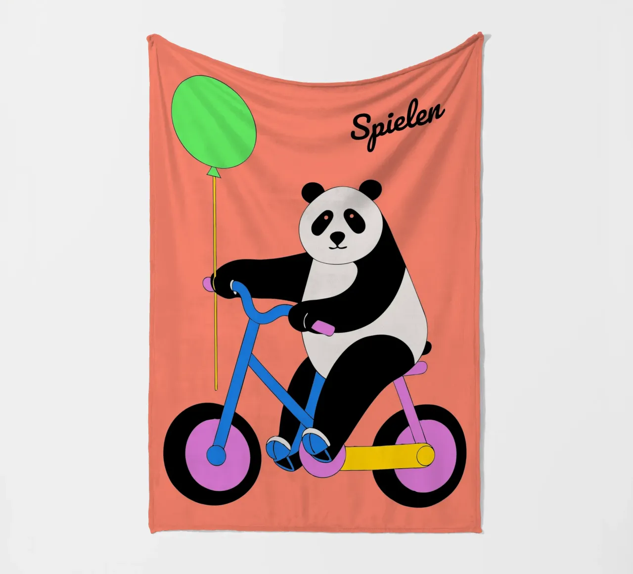 Panda eet bamboe fleecedeken van OUR SHOP